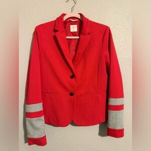 GAP Red Blazer with Gray Stripes. Size 8. Feel special with this bad boy 🤩